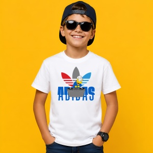Tricou Homer Simpson Dj Spinning Records Urban Blue Music Vibe, din bumbac 100% Copii | Dama | Barbat - Img 2