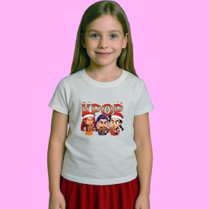 Tricou Huntrix K Pop Hunters Demon Copii Trei Caractere Kpop Craciun, din bumbac 100%, tricou alb, Copii | Dama | Barbat - Img 2