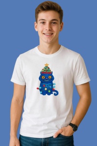 Tricou Huntrix K Pop Hunters Demon Derpy Pisica Glob Decorativ, din bumbac 100%, tricou alb, Copii | Dama | Barbat - Img 3