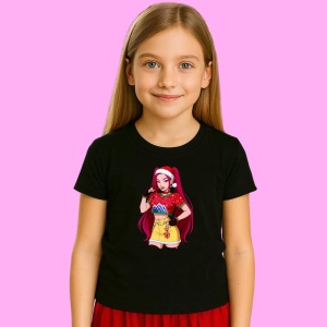 Tricou Huntrix K Pop Hunters Demon Fata Roscata Outfit Galben, din bumbac 100%, tricou negru, Copii | Dama | Barbat