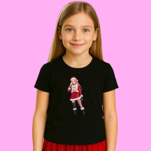 Tricou Huntrix K Pop Hunters Demon Personaj Rosu Santa Fashion, din bumbac 100%, tricou negru, Copii | Dama | Barbat - Img 2