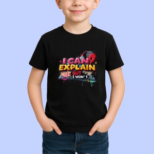 Tricou I Can Explain But I Wont, Copii | Dama | Barbat, culoare negru - Img 3
