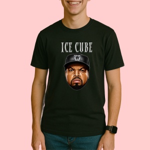 Tricou Ice Cube - Cartoon Head, muzica (Comedie / Rap ironic), Dama | Barbat | Copii, Culoare Negru - Img 3