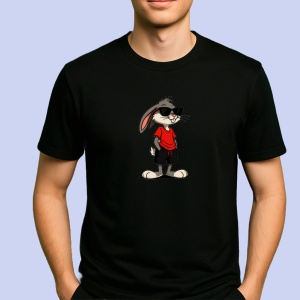Tricou Iepure Cool Gangsta Street Negru, Copii | Dama | Barbat - Img 2