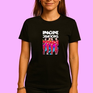 Tricou Imagine Dragons - Red Suits, muzica Hip-Hop / Pop / Rock, Dama | Barbat | Copii, Culoare Negru