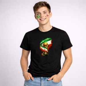 Tricou Iran World Cup Fifa 2026, din bumbac 100%, tricou negru, Copii | Dama | Barbat - Img 2