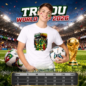 Tricou Ismaila Sarr Senegal World Cup Fifa 2026, din bumbac 100%, tricou alb, Copii | Dama | Barbat - Img 6