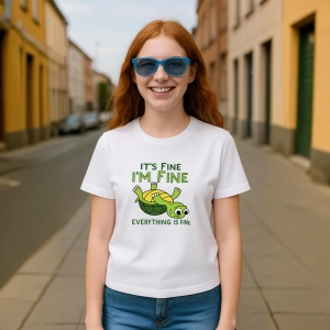 Tricou It s fine i m fine Sunt bine - Copii | Dama | Barbat - Img 3