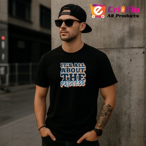 Tricou Its All About The Process Font Sportiv, din bumbac 100%, tricou negru Copii | Dama | Barbat - Img 6