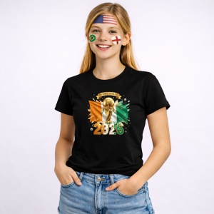 Tricou Ivory Coast World Cup 2026 Fifa, din bumbac 100%, tricou negru, Copii | Dama | Barbat - Img 3