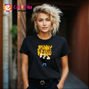 Tricou Johnny bravo baiatul cu muschi blond plin de incredere, Copii | Dama | Barbat , tricou negru - Img 8