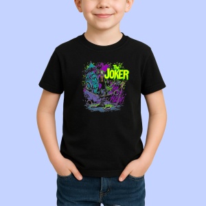 Tricou Joker carnaval haotic stil stropi, Copii | Dama | Barbat , tricou negru - Img 2