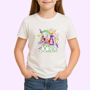 Tricou joker ras isteric costum mov, Copii | Dama | Barbat - Img 3