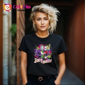 Tricou Joker si harley spate in spate colorat, Copii | Dama | Barbat , tricou negru - Img 8