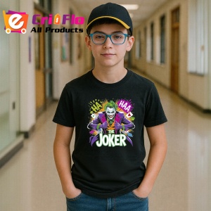 Tricou Joker zambet nebun cu vopsea, Copii | Dama | Barbat , tricou negru - Img 5