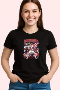 Tricou Josko Gvardiol Croatia Fundas Gri Fotbal, din bumbac 100%, tricou negru Copii | Dama | Barbat - Img 3
