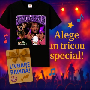 Tricou Juice WRLD - Purple Pose, muzica Pop / Country (ini?ial), Dama | Barbat | Copii, Culoare Negru - Img 7