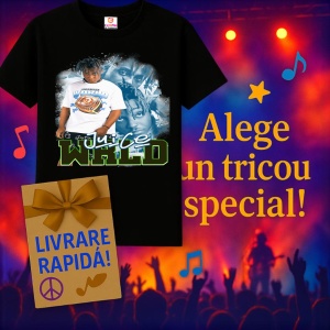 Tricou Juice WRLD - White Style, muzica Hip-Hop / Rap (Will Smith), Dama | Barbat | Copii, Culoare Negru - Img 7