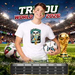 Tricou Julian Alvarez Argentina World Cup Fifa 2026, din bumbac 100%, tricou alb, Copii | Dama | Barbat - Img 6