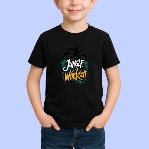 Tricou Jungle Workout Verde Activ, Copii | Dama | Barbat, culoare negru - Img 3