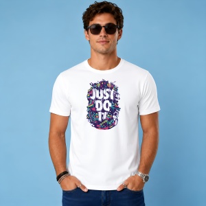 Tricou Just Do It Graffiti Urban Street Art Text Colorat Splash, din bumbac 100% Copii | Dama | Barbat - Img 2