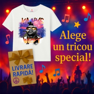 Tricou Kanye West - Sunglasses Glow, muzica Hip-Hop / Trap, Dama | Barbat | Copii - Img 9