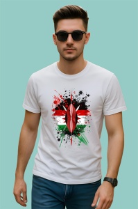 Tricou Kenya Steag Splash Art, Copii | Dama | Barbat - Img 2