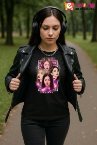 Tricou KPOP dama cu trupa formatia BLACK PINK BLINKS , music Coreean 149 - Img 6
