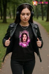 Tricou KPOP dama cu trupa formatia BLACK PINK JISOO , music Coreean 153 - Img 6