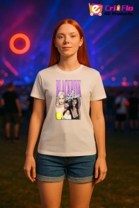 Tricou KPOP dama cu trupa formatia BLACK PINK LISA , music Coreean 154 - Img 7