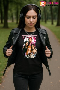 Tricou KPOP dama cu trupa formatia BLACKPINK 3 , music Coreean 162 - Img 5