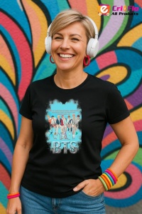 Tricou KPOP dama cu trupa formatia BTS 3 , music Coreean 180 - Img 4