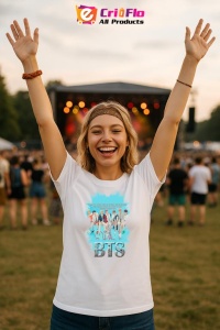 Tricou KPOP dama cu trupa formatia BTS 3 , music Coreean 180 - Img 9