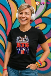 Tricou KPOP dama cu trupa formatia BTS 7 , music Coreean 184