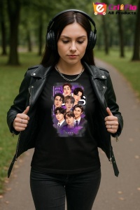Tricou KPOP dama cu trupa formatia BTS ARMY , music Coreean 187 - Img 5