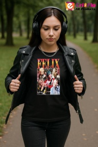 Tricou KPOP dama cu trupa formatia FELIX LEE , music Coreean 210 - Img 5