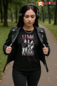 Tricou KPOP dama cu trupa formatia HAN , music Coreean 215 - Img 6