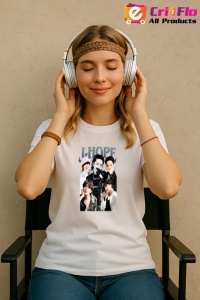 Tricou KPOP dama cu trupa formatia J-HOPE , music Coreean 230 - Img 8