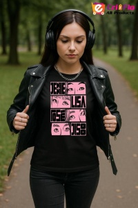 Tricou KPOP dama cu trupa formatia JENIE LISA ROSE JISOO , music Coreean 220 - Img 5