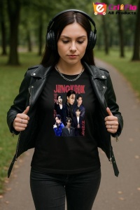 Tricou KPOP dama cu trupa formatia JUNGKOOK 5 , music Coreean 244 - Img 5