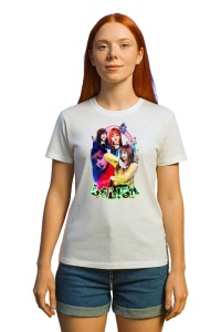 Tricou KPOP dama cu trupa formatia LALISA BLACK PINK , music Coreean 252 - Img 2