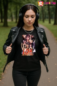 Tricou KPOP dama cu trupa formatia lisa 5 , music Coreean 258 - Img 5
