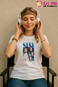 Tricou KPOP dama cu trupa formatia SANA 2 , music Coreean 284 - Img 8