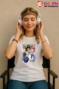 Tricou KPOP dama cu trupa formatia SEUNGMIN , music Coreean 287 - Img 8