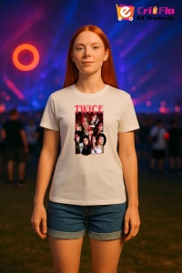 Tricou KPOP dama cu trupa formatia TWICE 2 , music Coreean 297 - Img 7