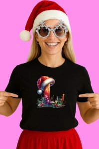 Tricou L Litere Alfabet Craciun Impodobite Cu Decoratiuni, din bumbac 100% Copii | Dama | Barbat - Img 3