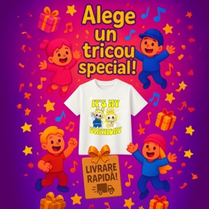 Tricou Labubu birthday yellow, Unisex Dama si Barbat | Copii - Img 6