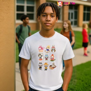 Tricou Labubu costume linii, Unisex Dama si Barbat | Copii - Img 10