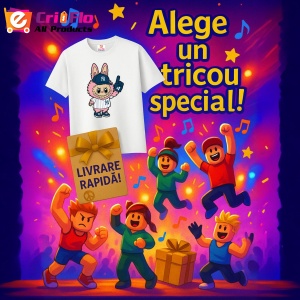 Tricou Labubu dodgers roz, Unisex Dama si Barbat | Copii - Img 11