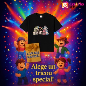 Tricou Labubu gasca completa, Unisex Dama si Barbat | Copii, Culoare Negru - Img 11
